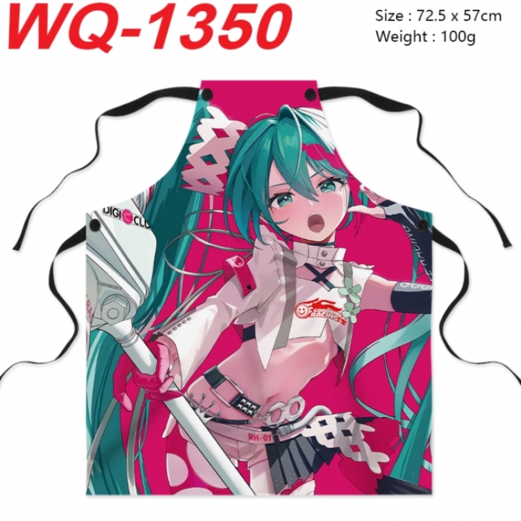 Hatsune Miku Anime full-color printed apron 72.5x57cm