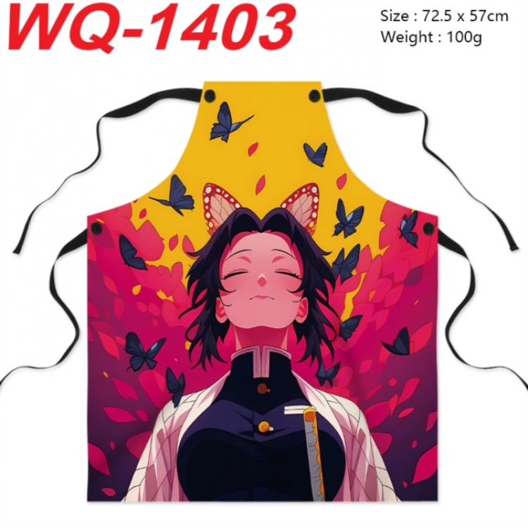 Demon Slayer Kimets Anime full-color printed apron 72.5x57cm