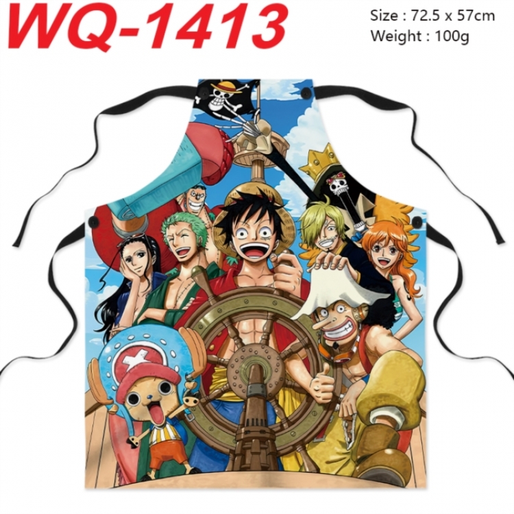 One Piece Anime full-color printed apron 72.5x57cm