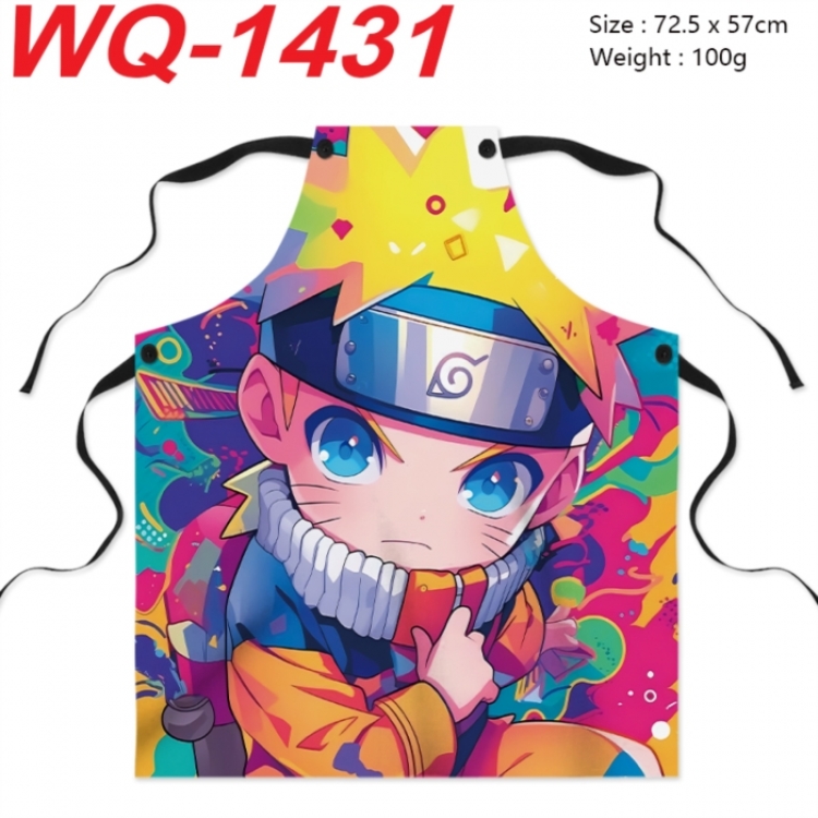 Naruto Anime full-color printed apron 72.5x57cm