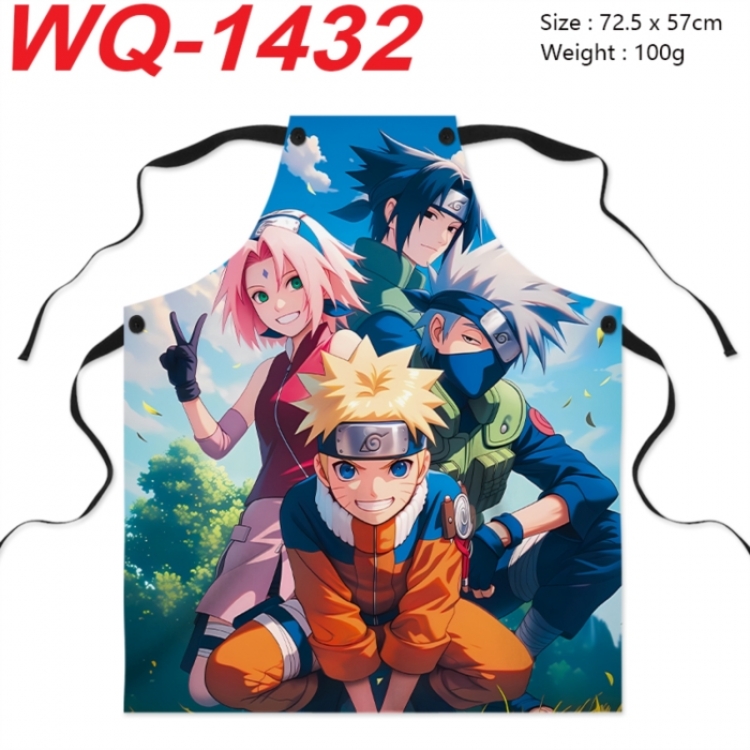 Naruto Anime full-color printed apron 72.5x57cm