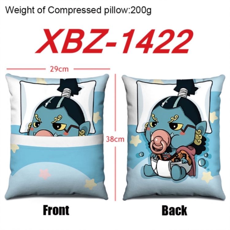 One Piece Anime Square Crystal Velvet Pillow 29X38cm
