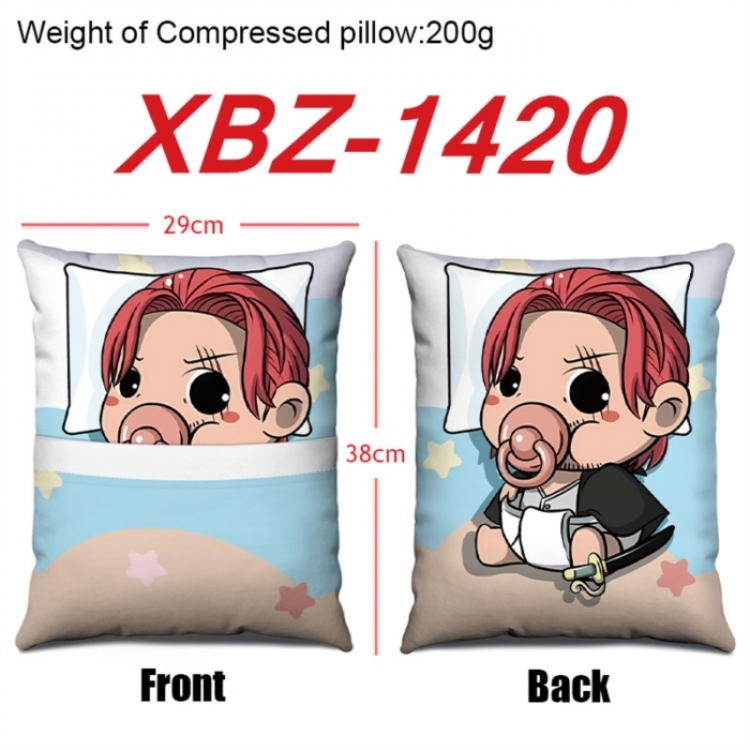 One Piece Anime Square Crystal Velvet Pillow 29X38cm