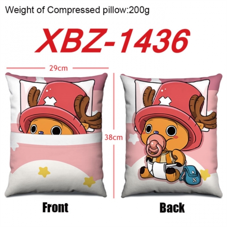 One Piece Anime Square Crystal Velvet Pillow 29X38cm