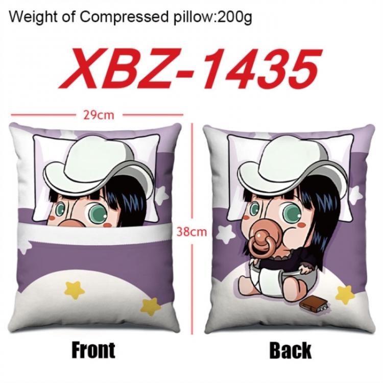 One Piece Anime Square Crystal Velvet Pillow 29X38cm