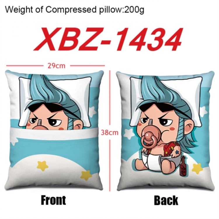 One Piece Anime Square Crystal Velvet Pillow 29X38cm