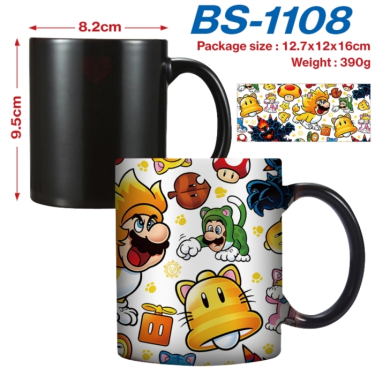 Super Mario Anime high-temperature color-changing printing ceramic mug 400ml