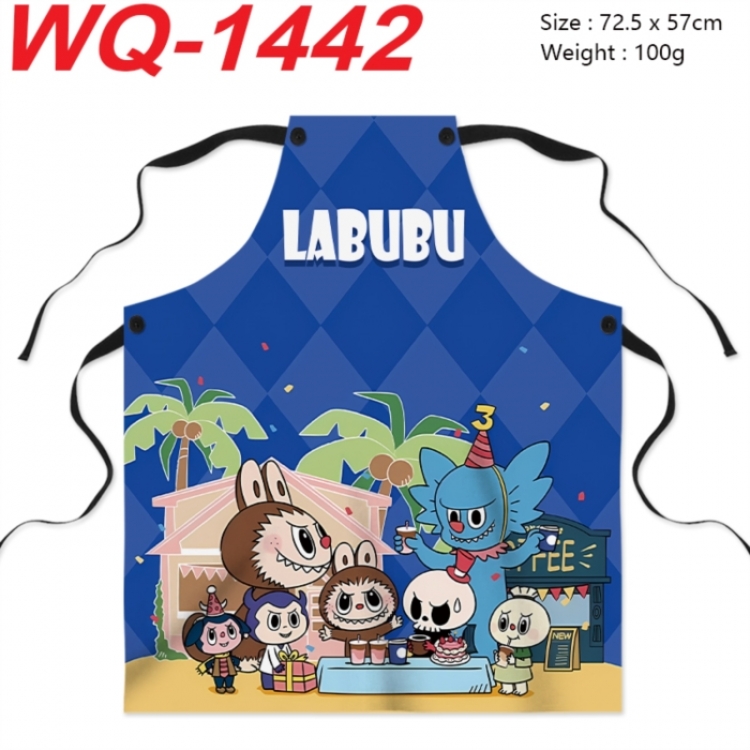Labubu Anime full-color printed apron 72.5x57cm