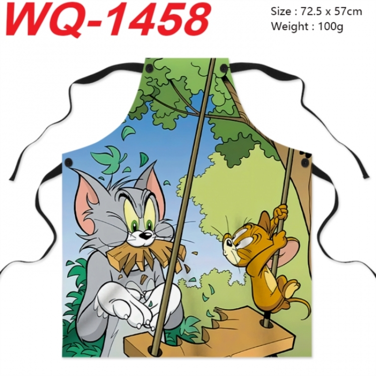 Tom and Jerry Anime full-color printed apron 72.5x57cm
