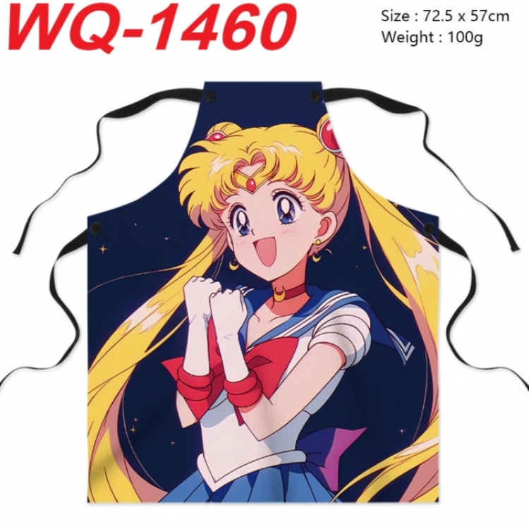 sailormoon Anime full-color printed apron 72.5x57cm
