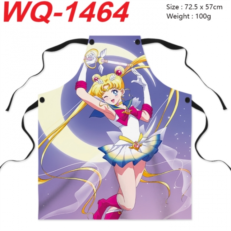 sailormoon Anime full-color printed apron 72.5x57cm