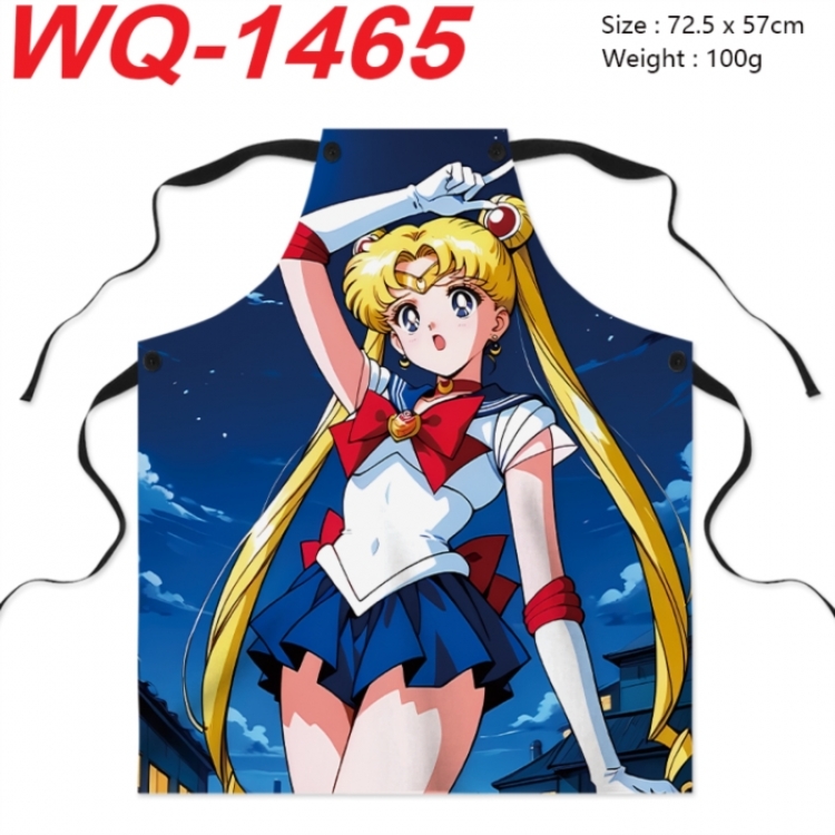 sailormoon Anime full-color printed apron 72.5x57cm