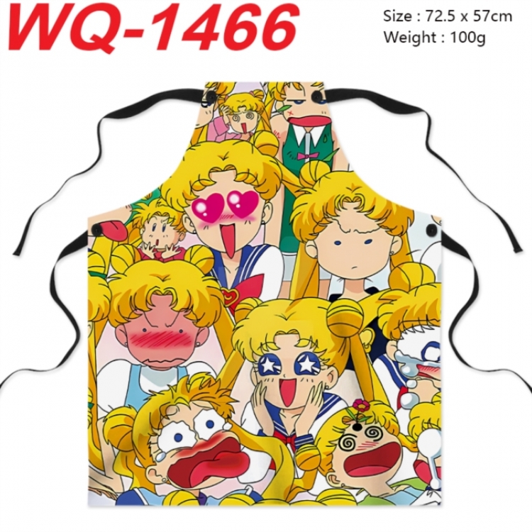 sailormoon Anime full-color printed apron 72.5x57cm