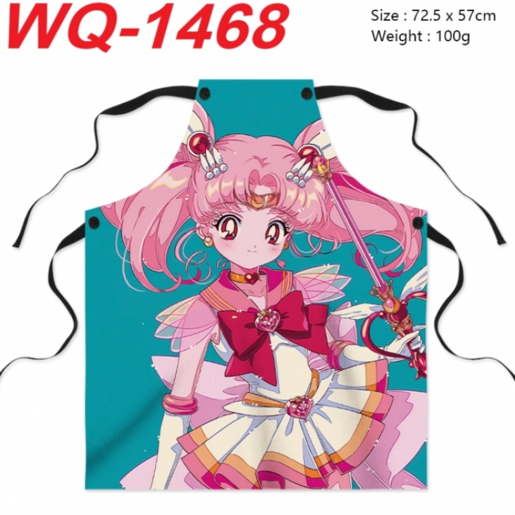 sailormoon Anime full-color printed apron 72.5x57cm