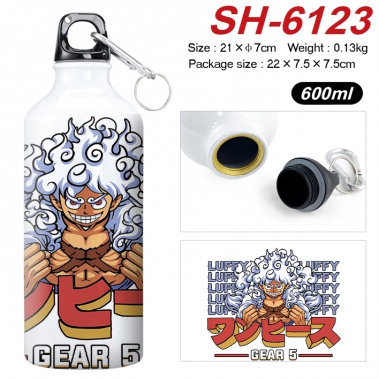 One Piece Anime print sports kettle aluminum kettle water cup 600ml 21x7cm