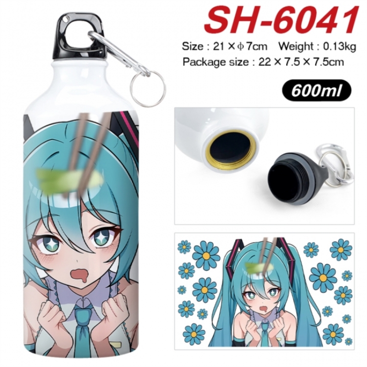 Hatsune Miku Anime print sports kettle aluminum kettle water cup 600ml 21x7cm