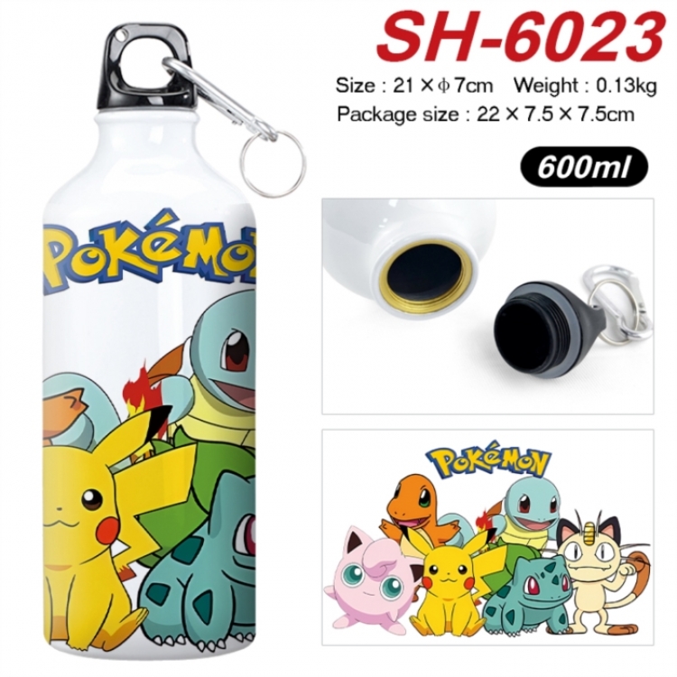 Pokemon Anime print sports kettle aluminum kettle water cup 600ml 21x7cm