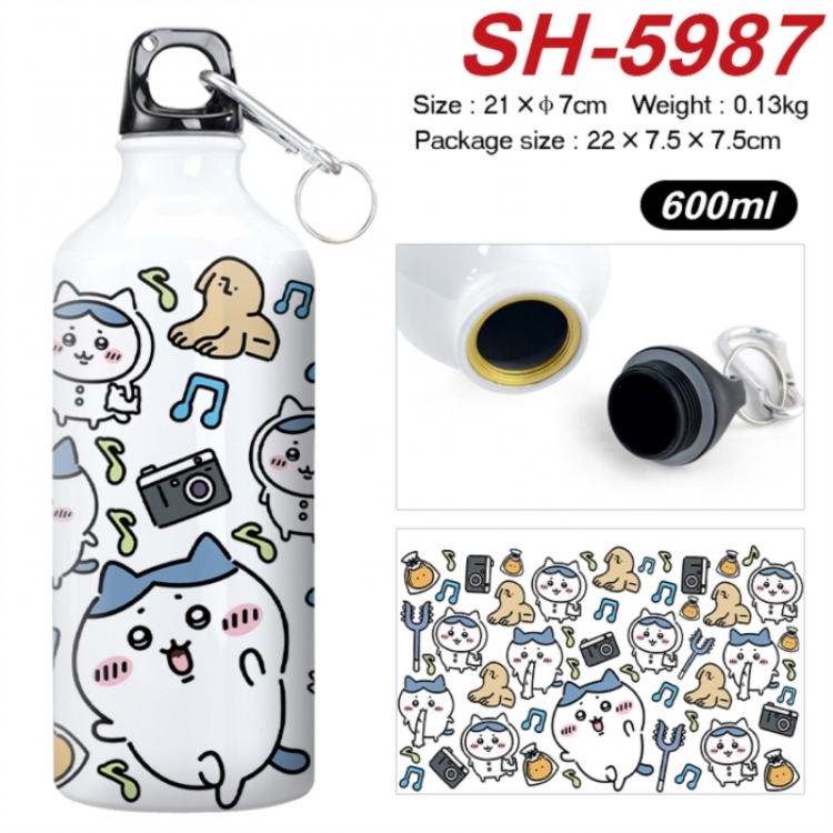 Chiikawa Anime print sports kettle aluminum kettle water cup 600ml 21x7cm