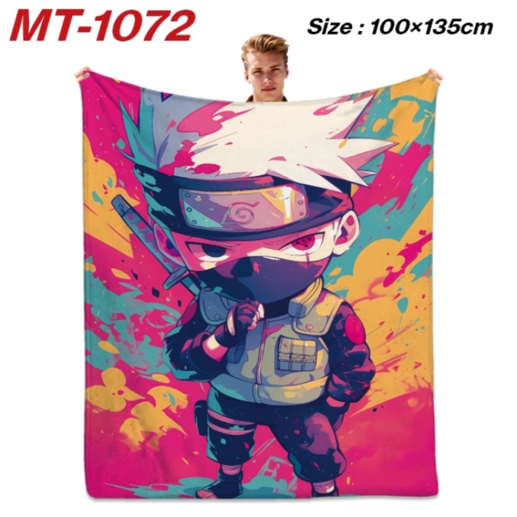Naruto Anime flannel blanket air conditioner quilt double-sided printing 100x135cm