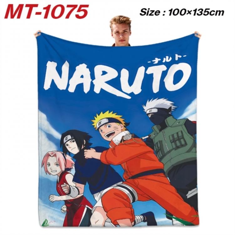 Naruto Anime flannel blanket air conditioner quilt double-sided printing 100x135cm