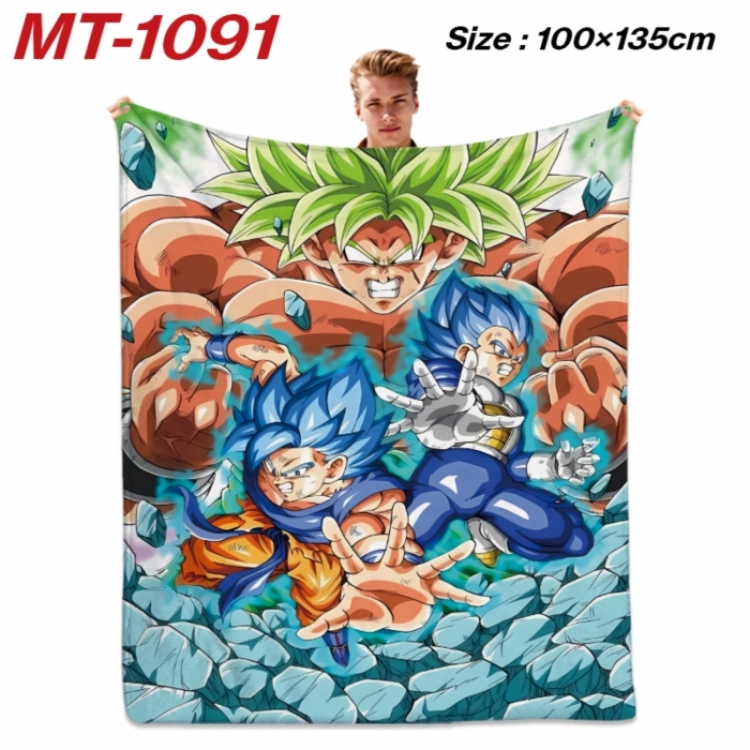DRAGON BALL Anime flannel blanket air conditioner quilt double-sided printing 100x135cm