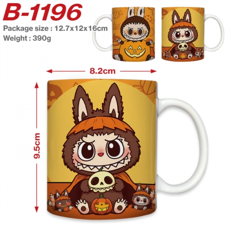 Labubu Anime printed ceramic mug 400ml (single carton foam packaging) 