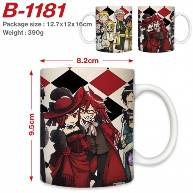 Kuroshitsuji Anime printed ceramic mug 400ml (single carton foam packaging) 