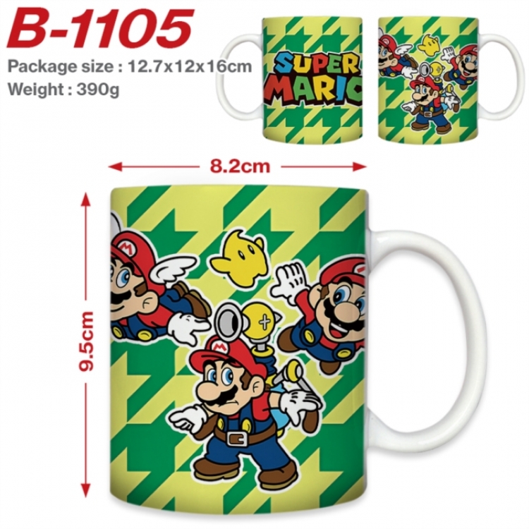 Super Mario Anime printed ceramic mug 400ml (single carton foam packaging) 