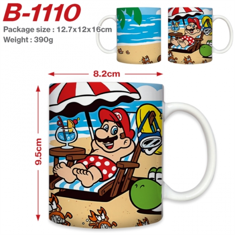 Super Mario Anime printed ceramic mug 400ml (single carton foam packaging) 