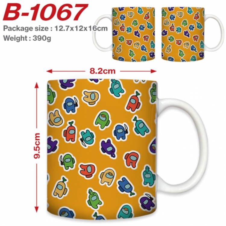 Among us Anime printed ceramic mug 400ml (single carton foam packaging) 