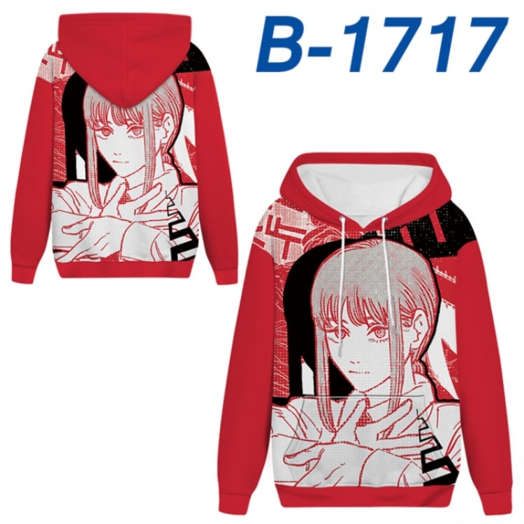 Chainsaw Man Anime full-color health cloth hooded sweatshirt from S to 4XL 