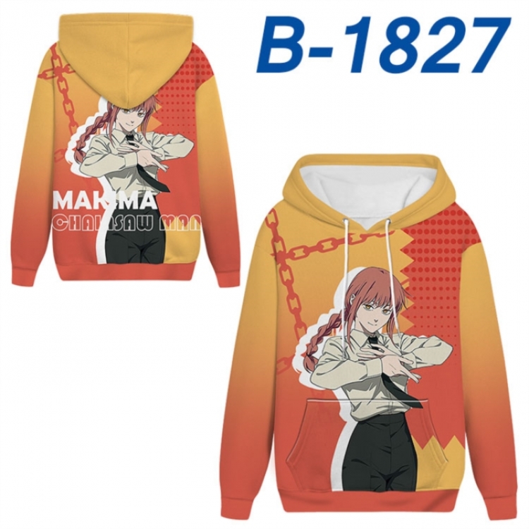 Chainsaw Man Anime full-color health cloth hooded sweatshirt from S to 4XL 