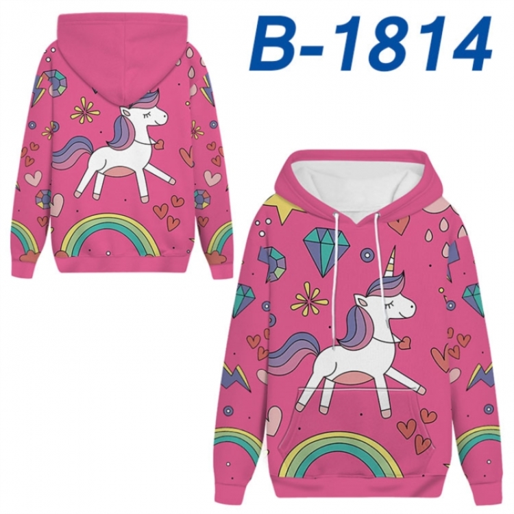 Unicorn Anime full-color health cloth hooded sweatshirt from S to 4XL 
