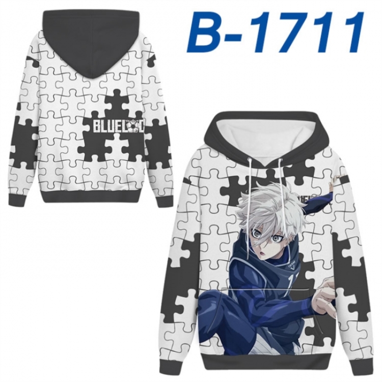BLUE LOCK Anime full-color health cloth hooded sweatshirt from S to 4XL 