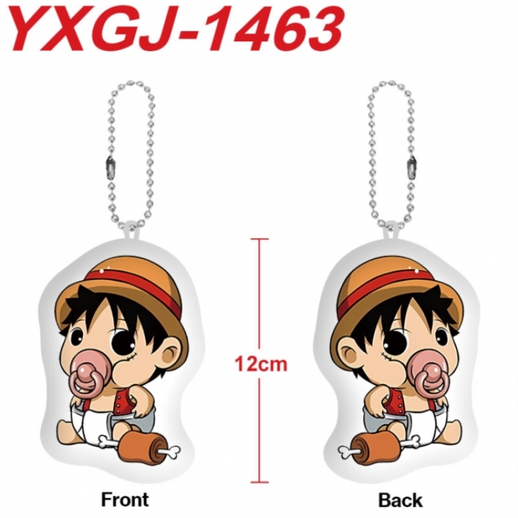 One Piece Anime full-color printed alien plush pendant keychain price for 5 pcs