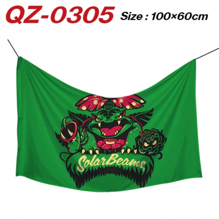 Pokemon  Anime Full Color Watermark Printing Banner 100X60CM