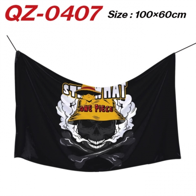 One Piece  Anime Full Color Watermark Printing Banner 100X60CM