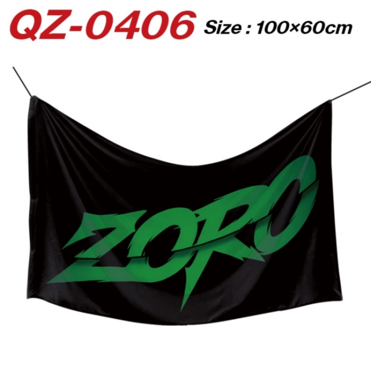 One Piece  Anime Full Color Watermark Printing Banner 100X60CM