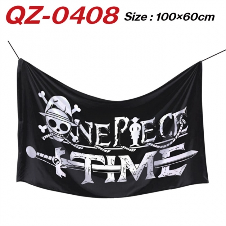 One Piece  Anime Full Color Watermark Printing Banner 100X60CM