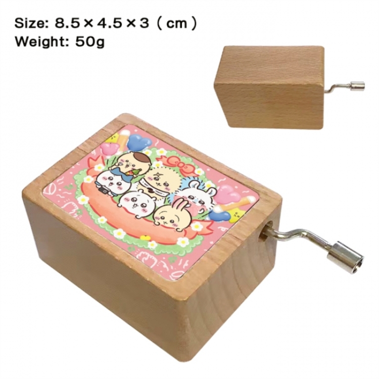 Chiikawa Anime printed wooden music box music box music box Christmas gift 8.5x4.5x3cm