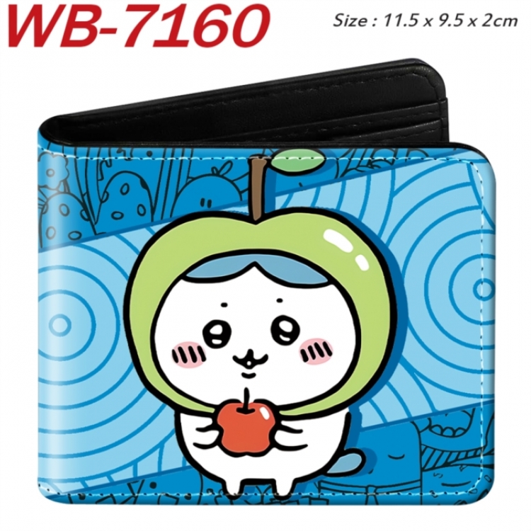 Chiikawa Animation color PU leather half fold wallet 11.5X9X2CM