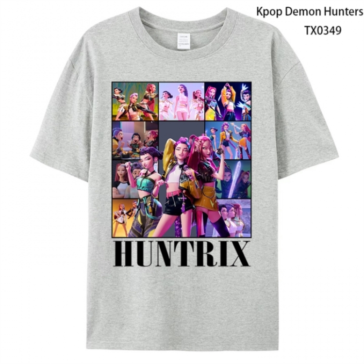 K-Pop Demon Hunters Anime peripheral printed pure cotton T-shirt from S to 4XL