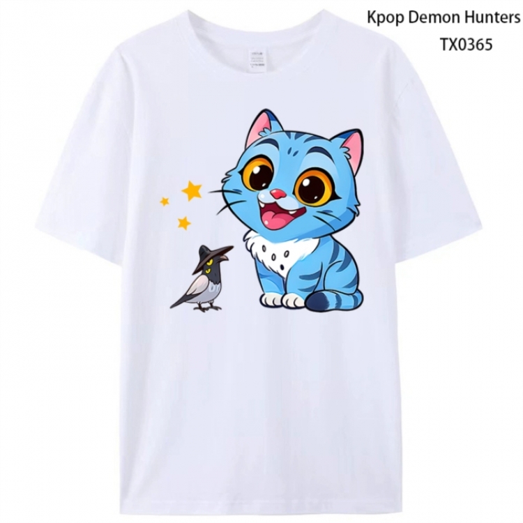 K-Pop Demon Hunters Anime peripheral printed pure cotton T-shirt from S to 4XL
