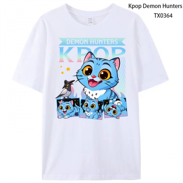 K-Pop Demon Hunters Anime peripheral printed pure cotton T-shirt from S to 4XL