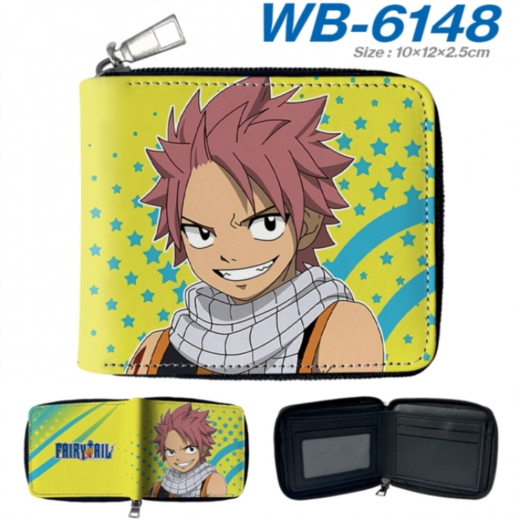 Fairy tail Anime color short full zip folding wallet 10x12x2.5cm