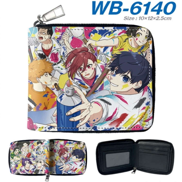 BLUE LOCK Anime color short full zip folding wallet 10x12x2.5cm