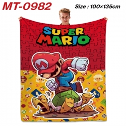 Super Mario Anime flannel blan...