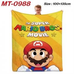 Super Mario Anime flannel blan...