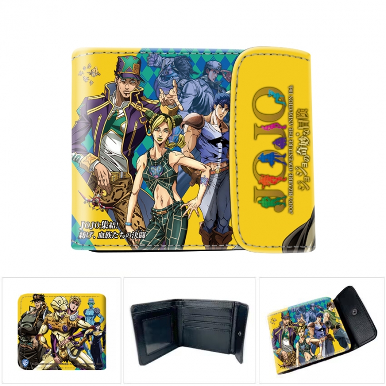 JoJos Bizarre Adventure Horizontal concealed wallet short wallet 12x10x2CM