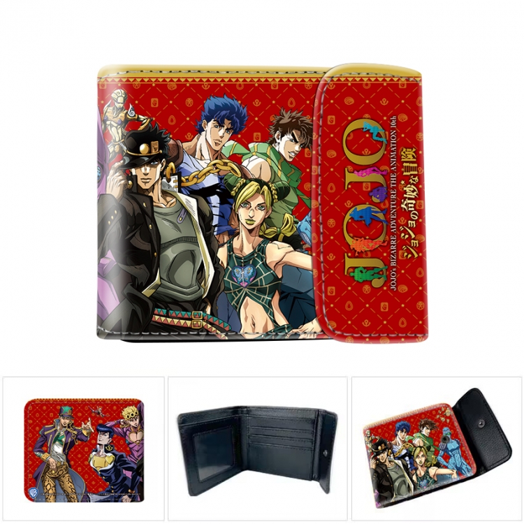 JoJos Bizarre Adventure Horizontal concealed wallet short wallet 12x10x2CM